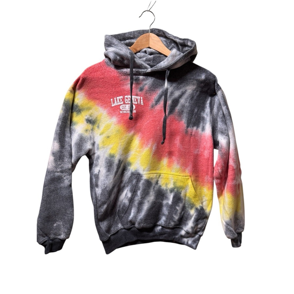 Dreamsicle Tie Dye Fleece Hoodie Lake Geneva WI